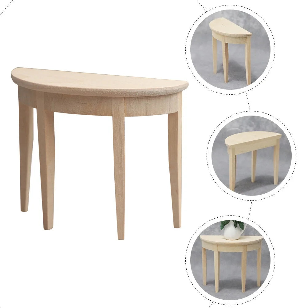Miniature Wooden Desk Table Figurines I377222