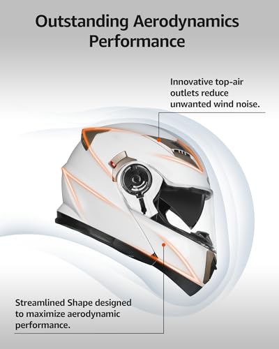 DOT Approved Full Face Motorcycle Helmet with Flip Up Dual Visor L65088