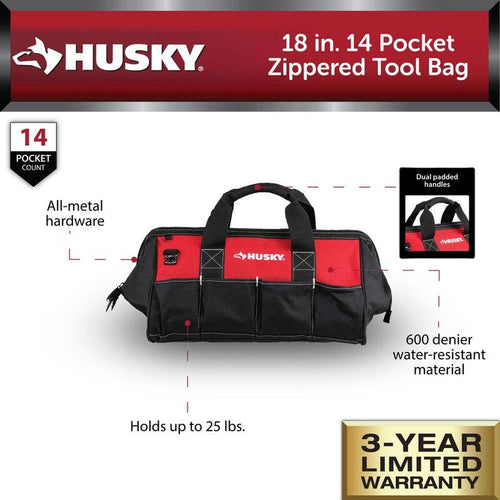 14 Pocket Zippered Tool Bag J19190