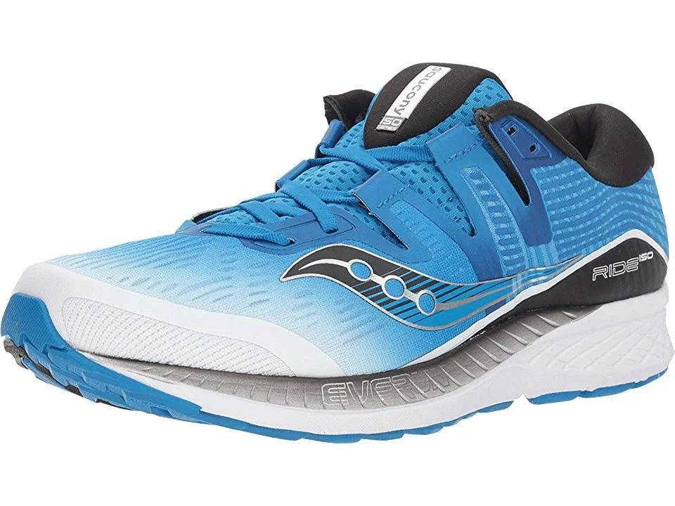 White-Black-Blue Wide Ride ISO Running Shoes X992103