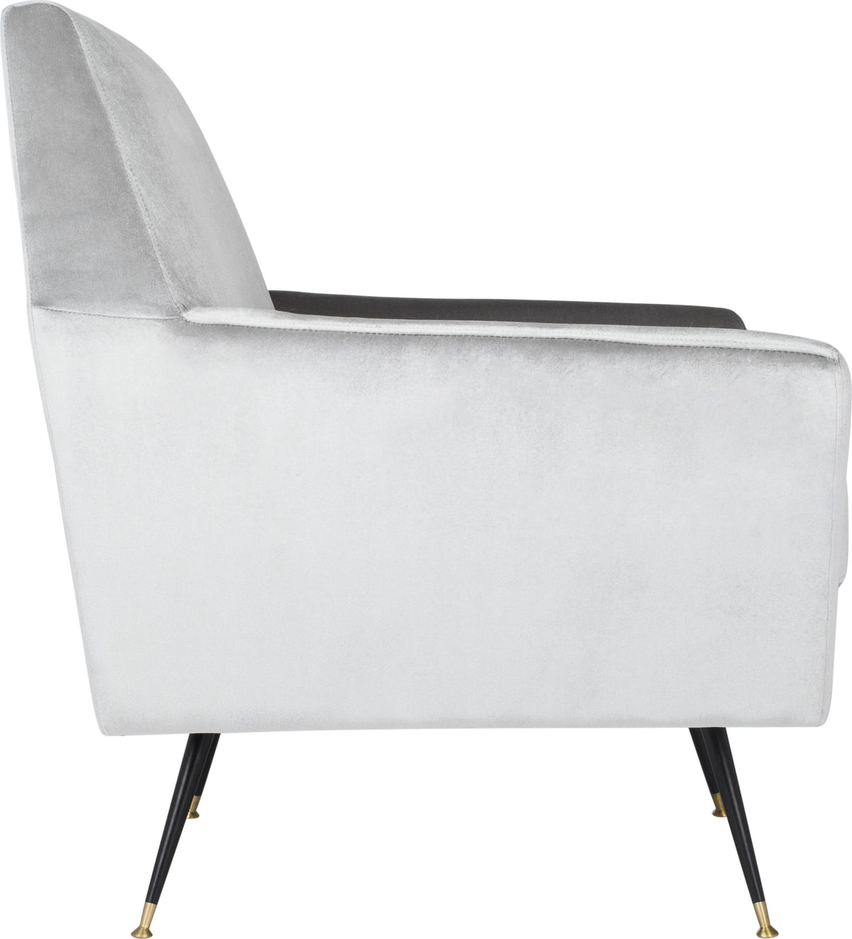 Light Grey Velvet Accent Chair F486087
