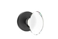 Flat Black Crystal Knob Privacy with Disk Rose G169