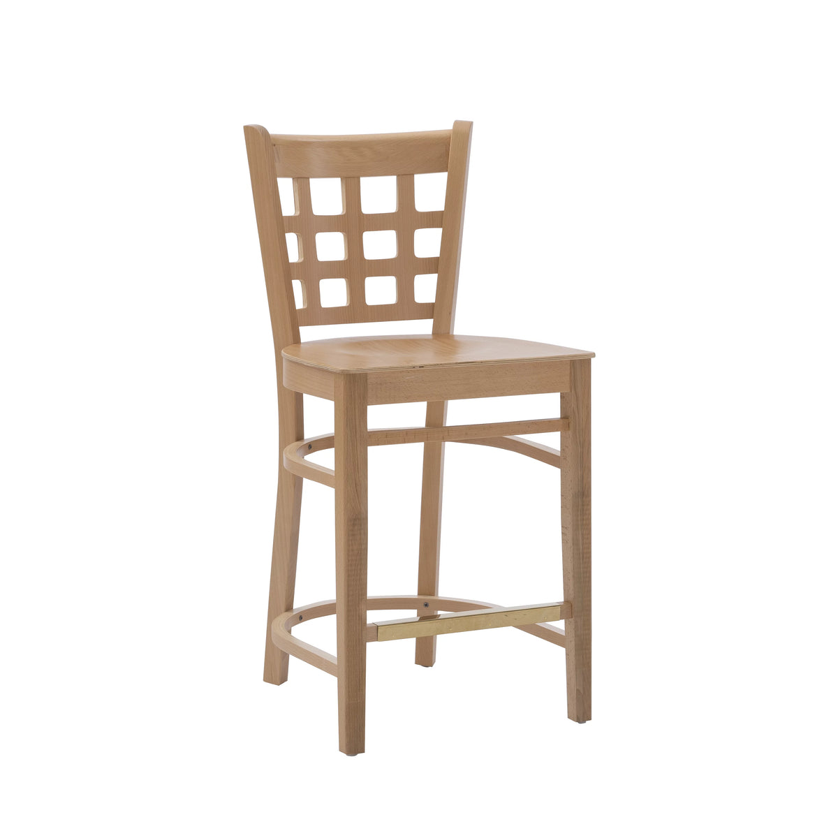 24" Indoor Wood Counter Stools, Set of 2, Natural L79143
