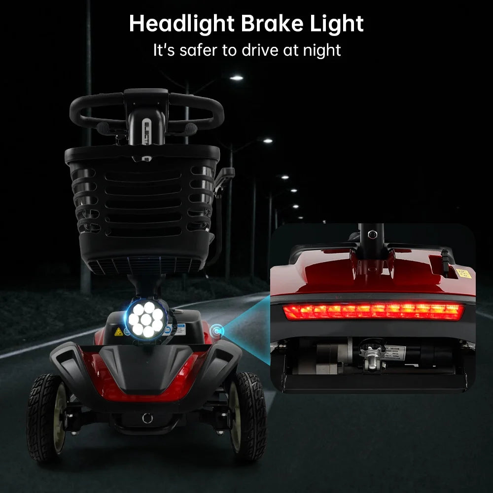 Blue 4 Wheel Mobility Scooter W7198