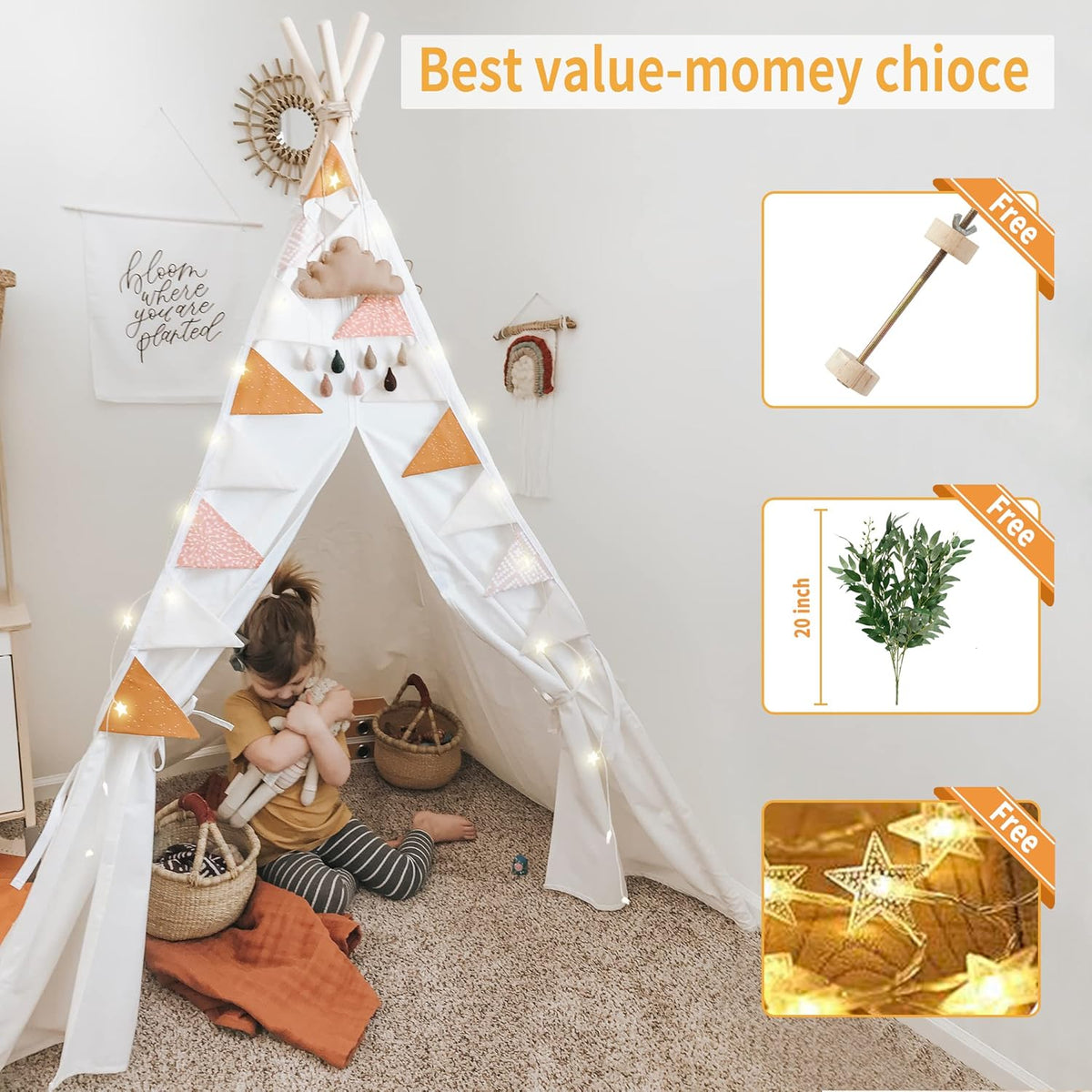 Teepee Play Tent with Carry Case Pack of 2 A63735