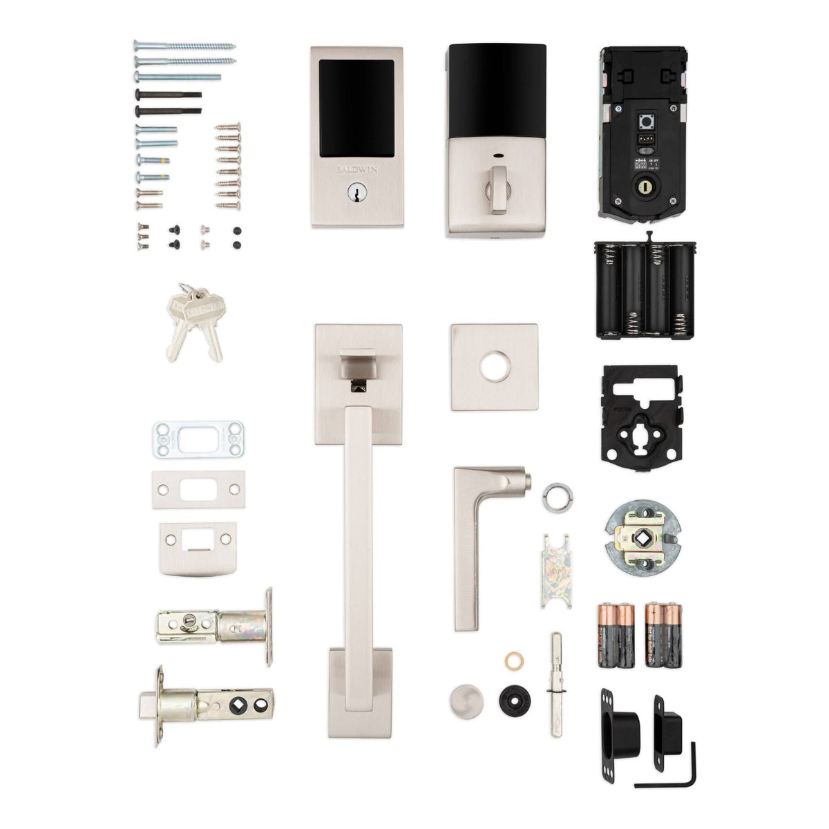 Polished Chrome Touchscreen Electronic Keyless Entry Handleset F17613