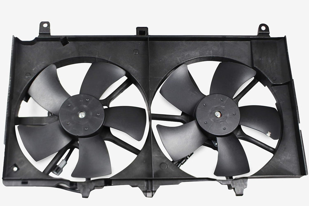 Dual Radiator A/C Condenser Cooling Fan Motor Assembly for 2003-2006 Nissan 350Z / 2003-2006 Infiniti G35 Sedan / 2003-2007 Infiniti G35 Coupe I998502