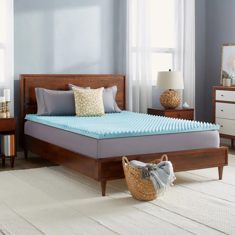 Gel Memory Foam Mattress Topper Queen W4512