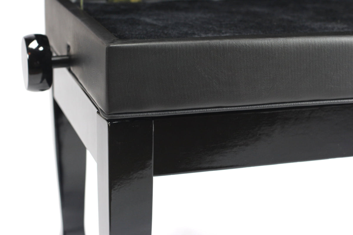 Genuine Leather Piano Bench with Sheet Music Storage Space Y443