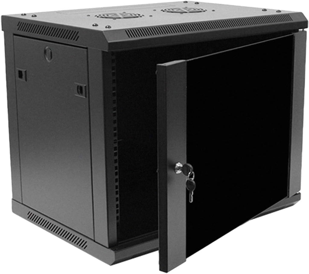 9U Wallmount Cabinet Enclosure with Locking Glass Door E975