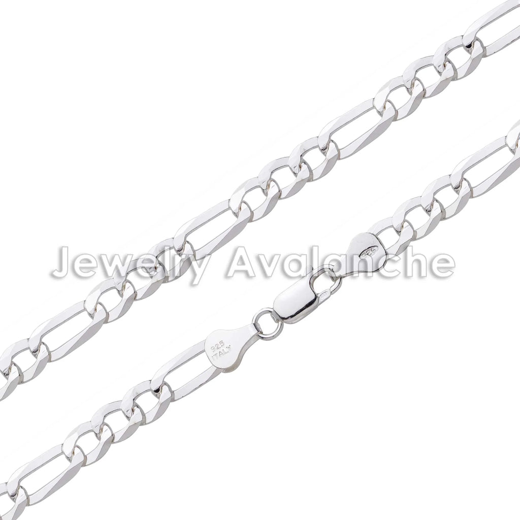 .925 Sterling Silver Figaro Link Chain Necklace 16 inches Q899