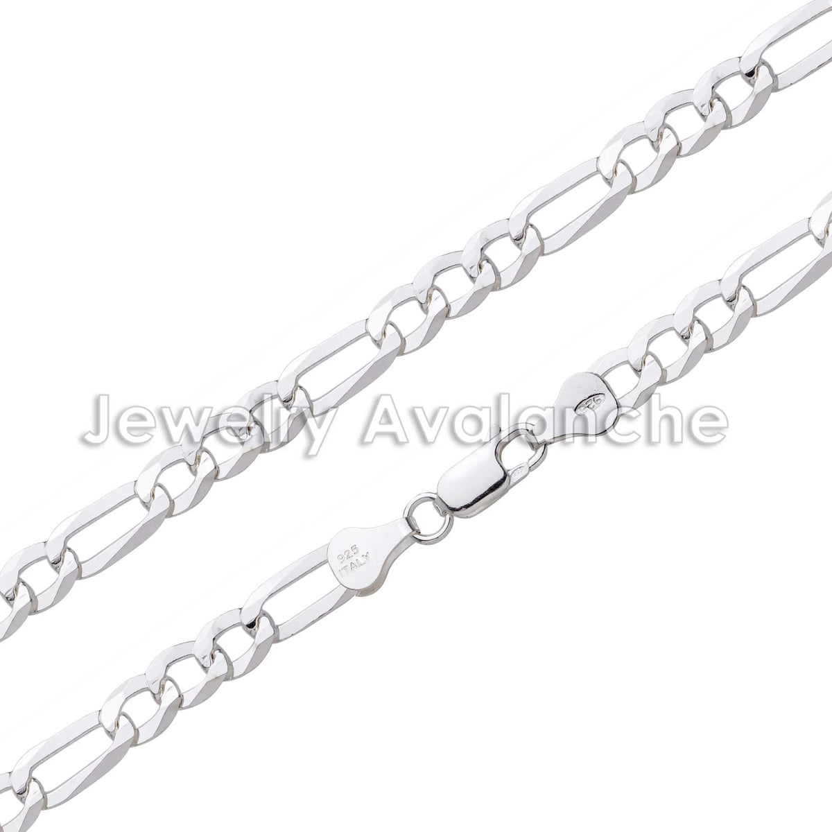 .925 Sterling Silver Figaro Link Chain Necklace 16 inches Q899