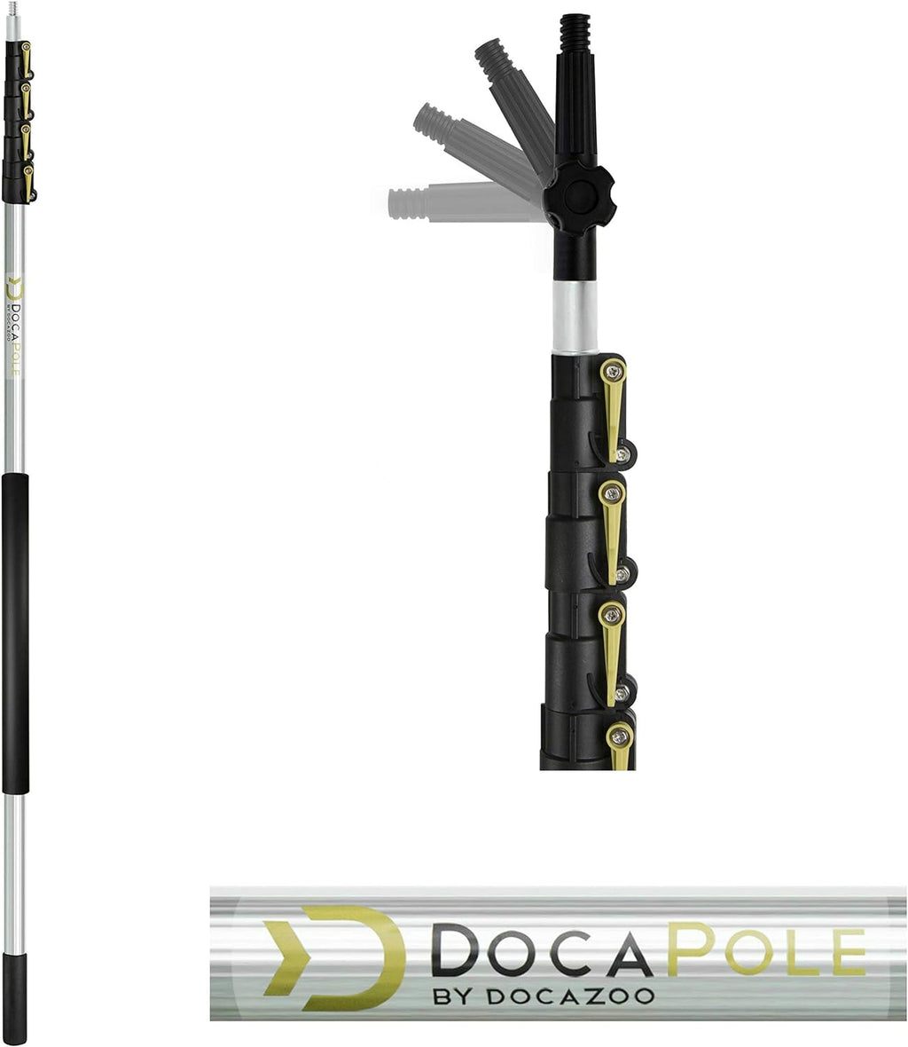 6-24 Foot Hard Bristle Brush Extension Pole with Telescopic Pole P921517