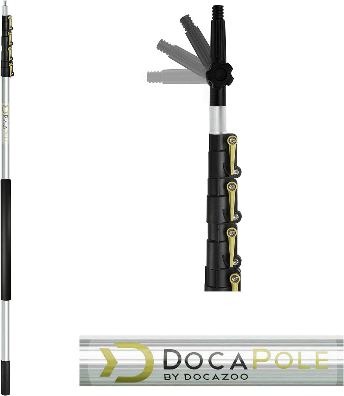 6-24 Foot Hard Bristle Brush Extension Pole with Telescopic Pole P921517