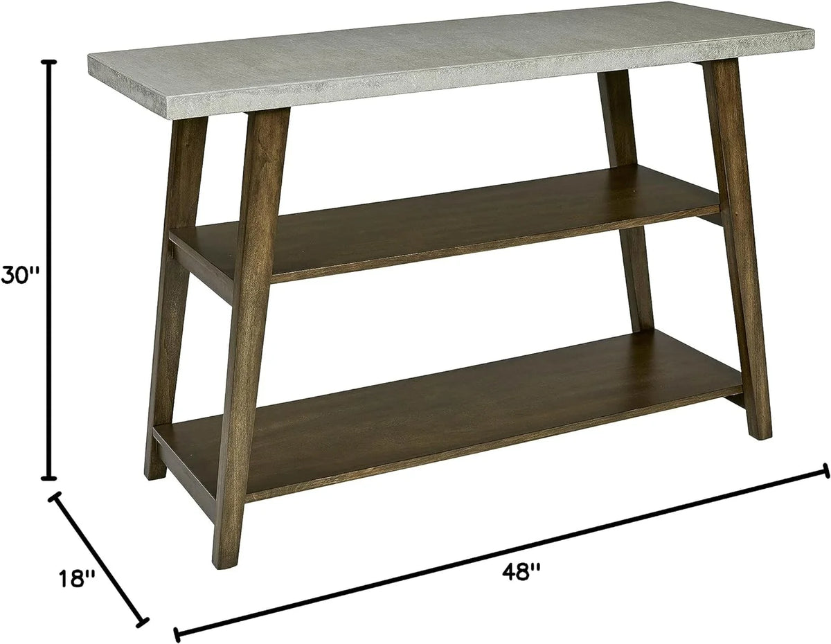 Concrete Gray Sofa Console O47869