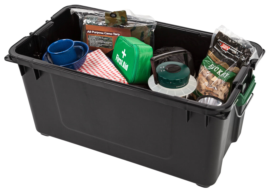 82 Quart Black Storage Box H877