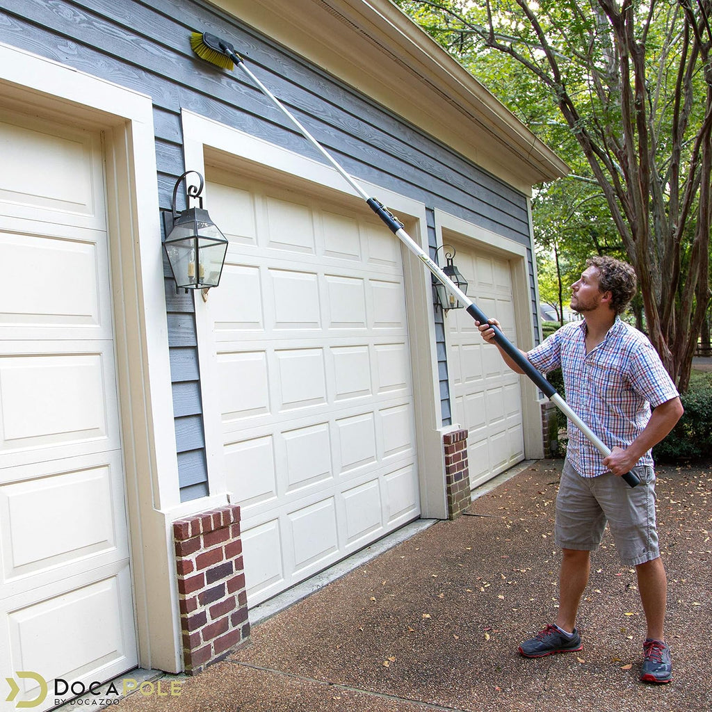 6-24 Foot Hard Bristle Brush Extension Pole with Telescopic Pole P921517