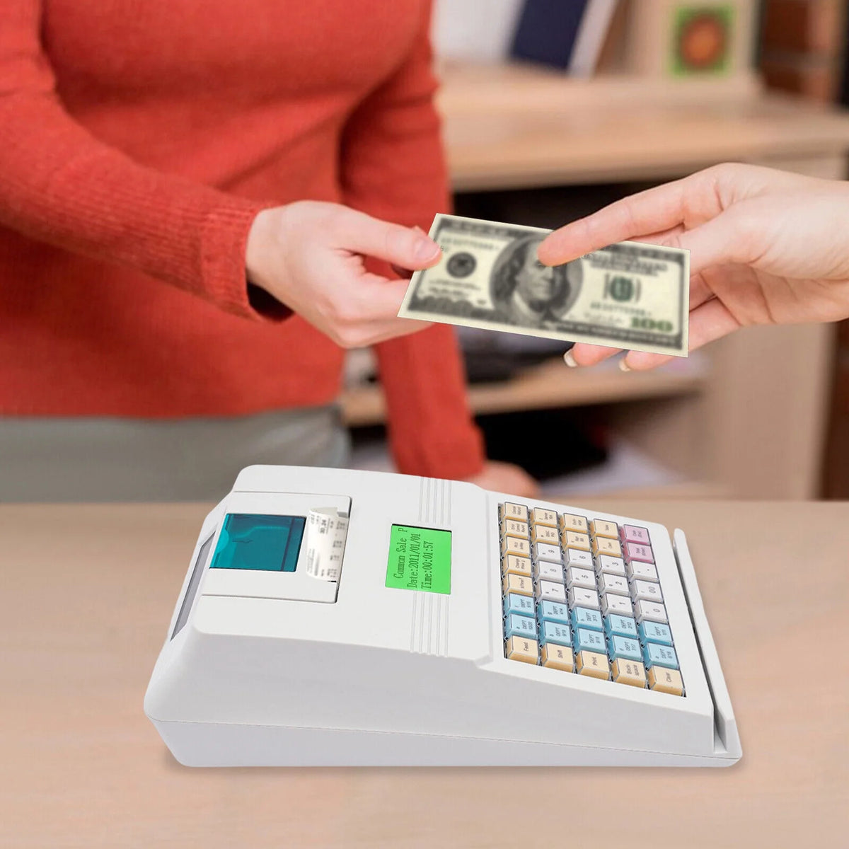 LED Electronic Cash Register 48 Keys X929