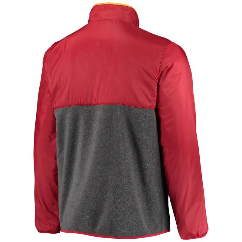 Red/Charcoal Kansas City Chiefs Quarter-Zip Jacket Q22910