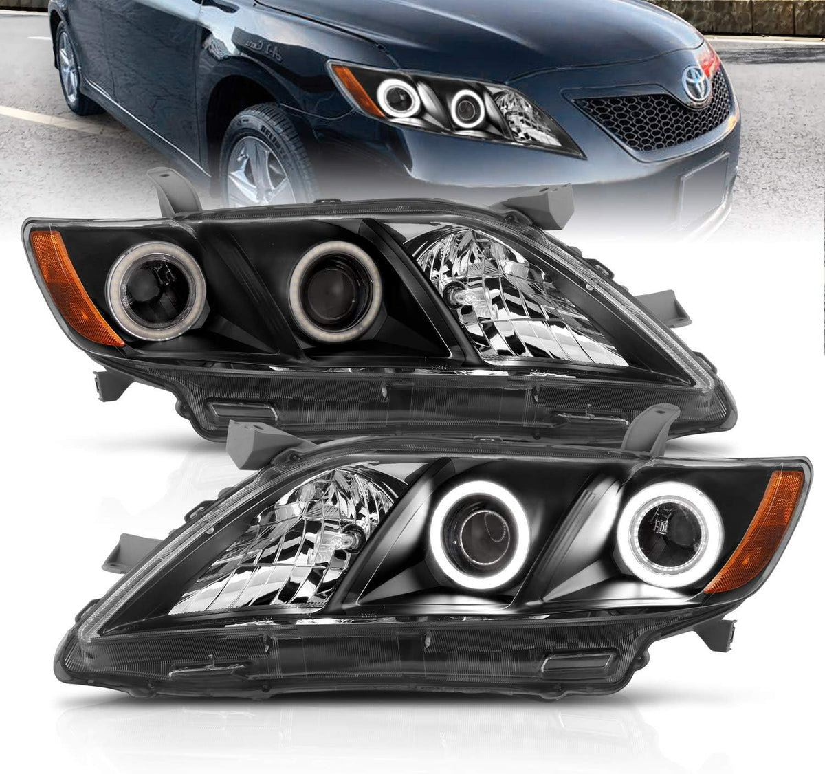 Chrome Projector Replacement Headlight Assembly Pair B866579