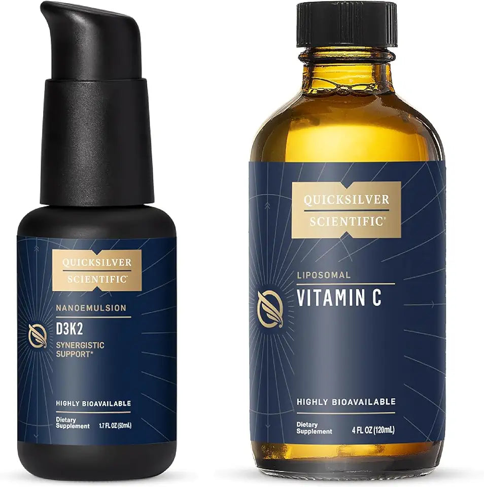 Liquid Vitamin D3 + K2 MK7 Liposomal Vitamin C Bundle K459218