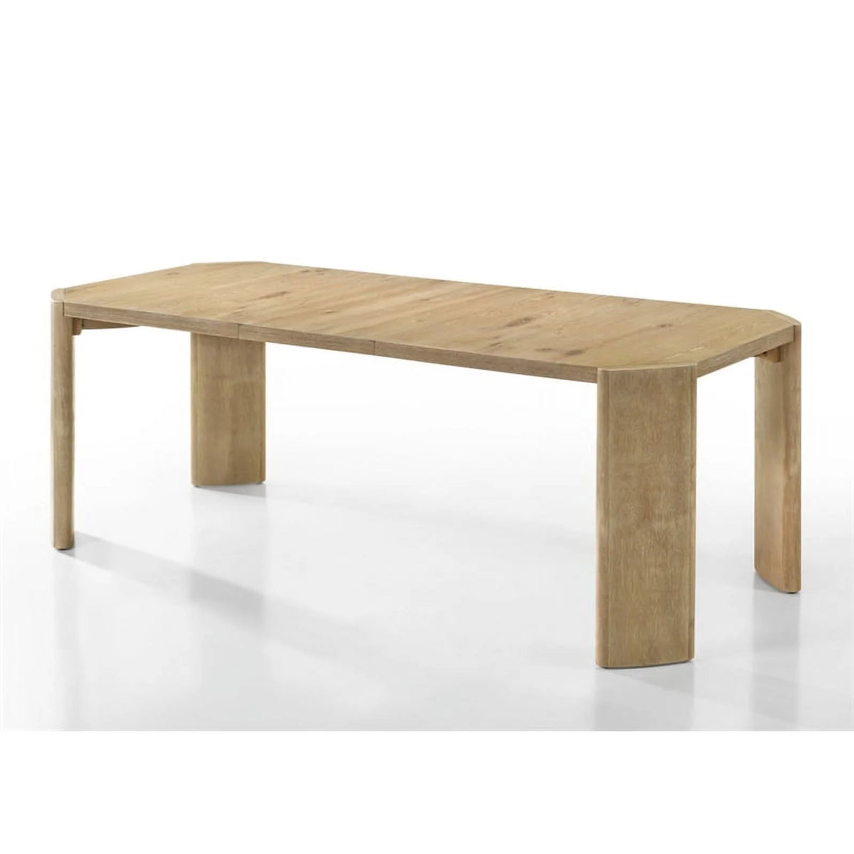 Oak Finish Wood Extendable Rectangular Dining Table A1174