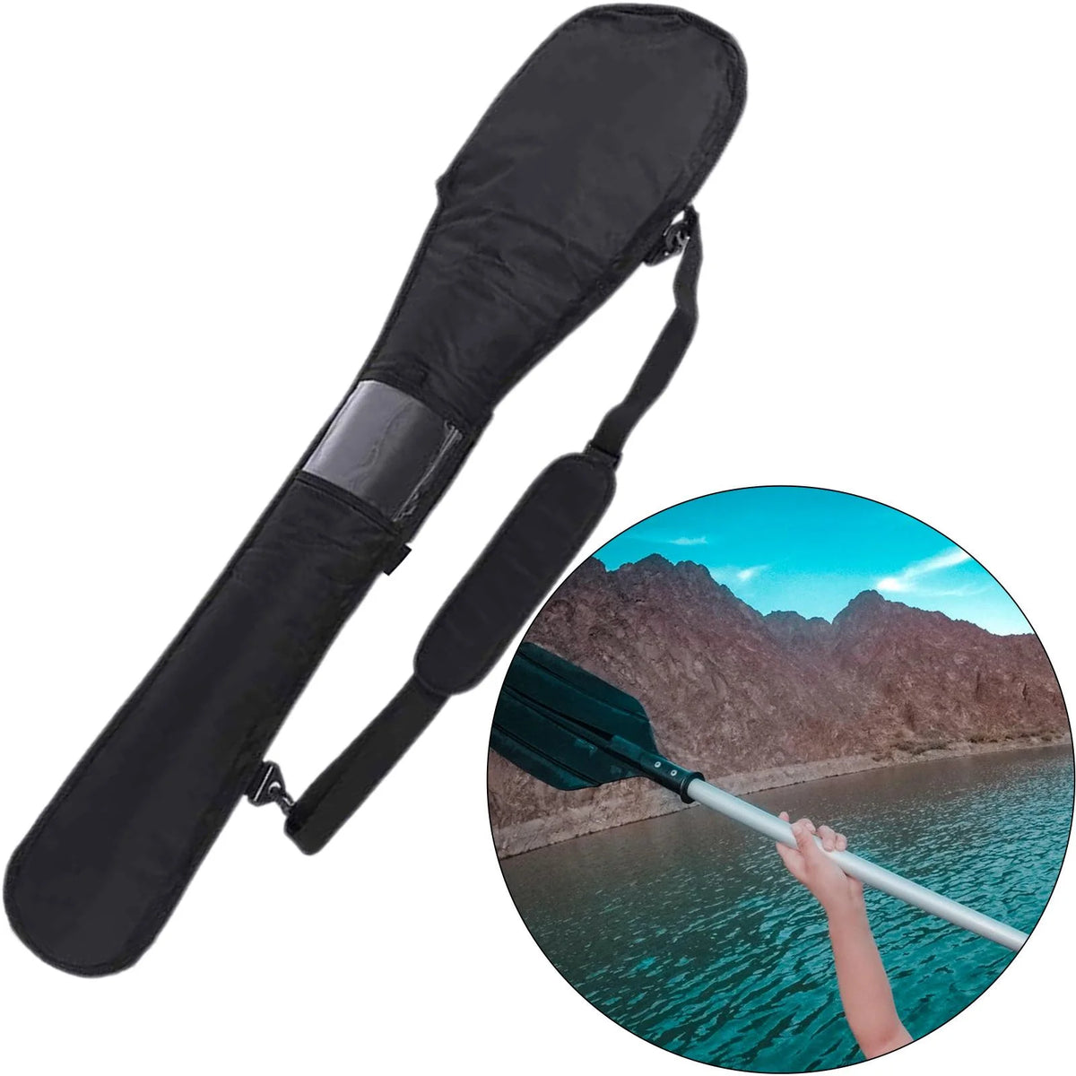 Portable Paddle Pouch Storage Protective Pocket with Adjustable Strap A918