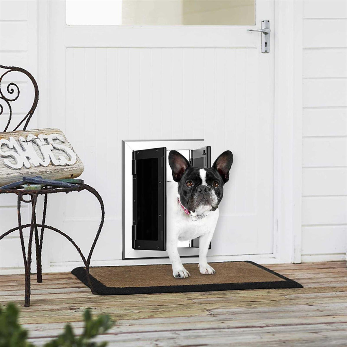 Aluminum Pet Door with Double Panels L43404