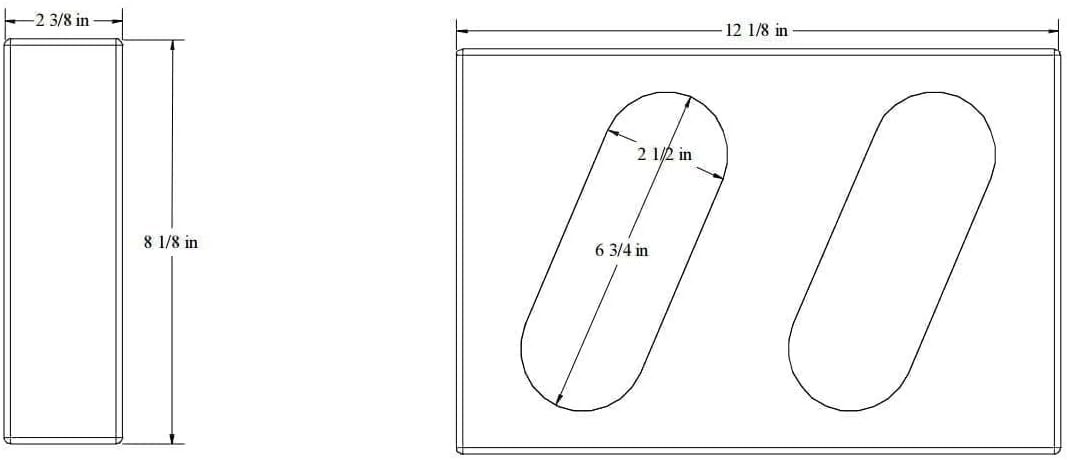 Double Oval Slanted Steel Light Box R2447