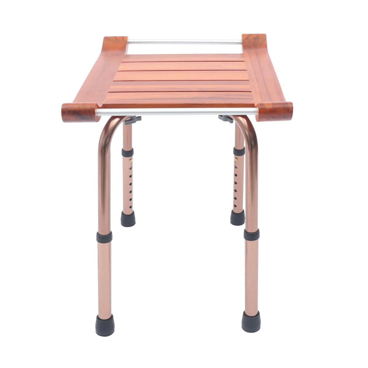 Teak Shower Stool Bathroom Bench Adjustable Non-Slip A319