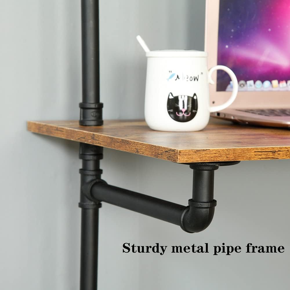 Wall Mount Desk with Shelves G93814