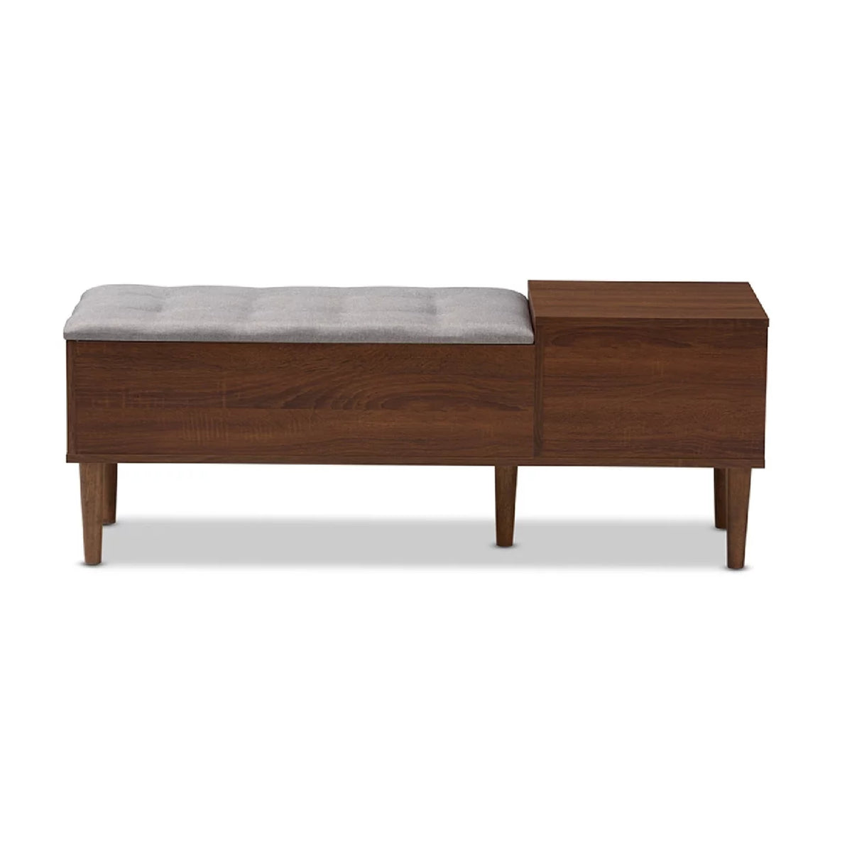 Oak and Dark Brown Wood 1-drawer Storage Bench Z1514