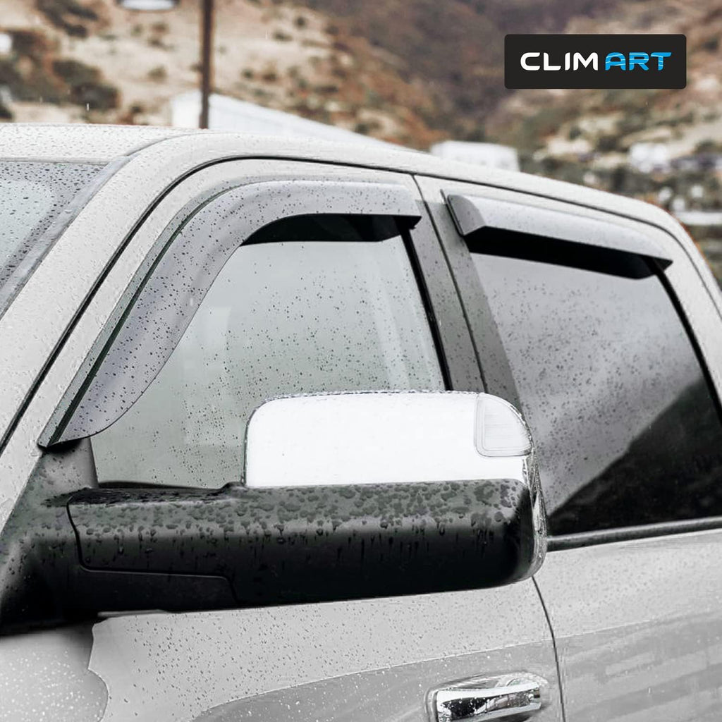 4pcs Dark Smoke Tape-on Window Deflectors A234