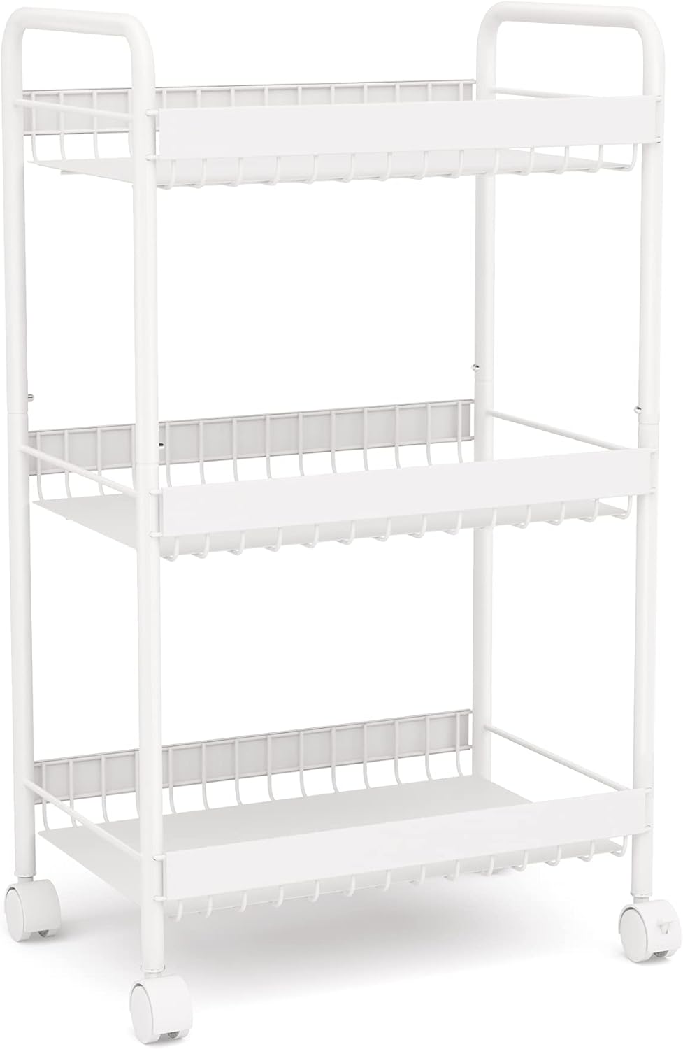 3 Tier Metal Rolling Cart on Wheels J89178