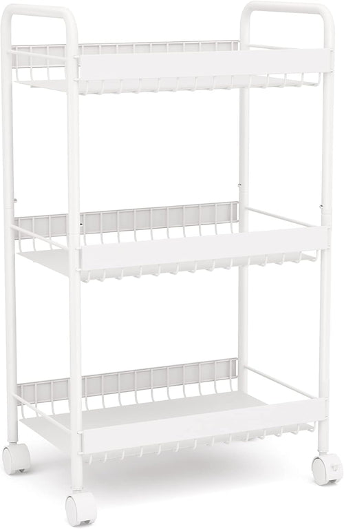 3 Tier Metal Rolling Cart on Wheels J89178