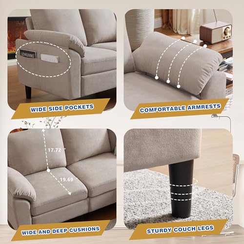 Light Grey Convertible Sectional Sofa W36648