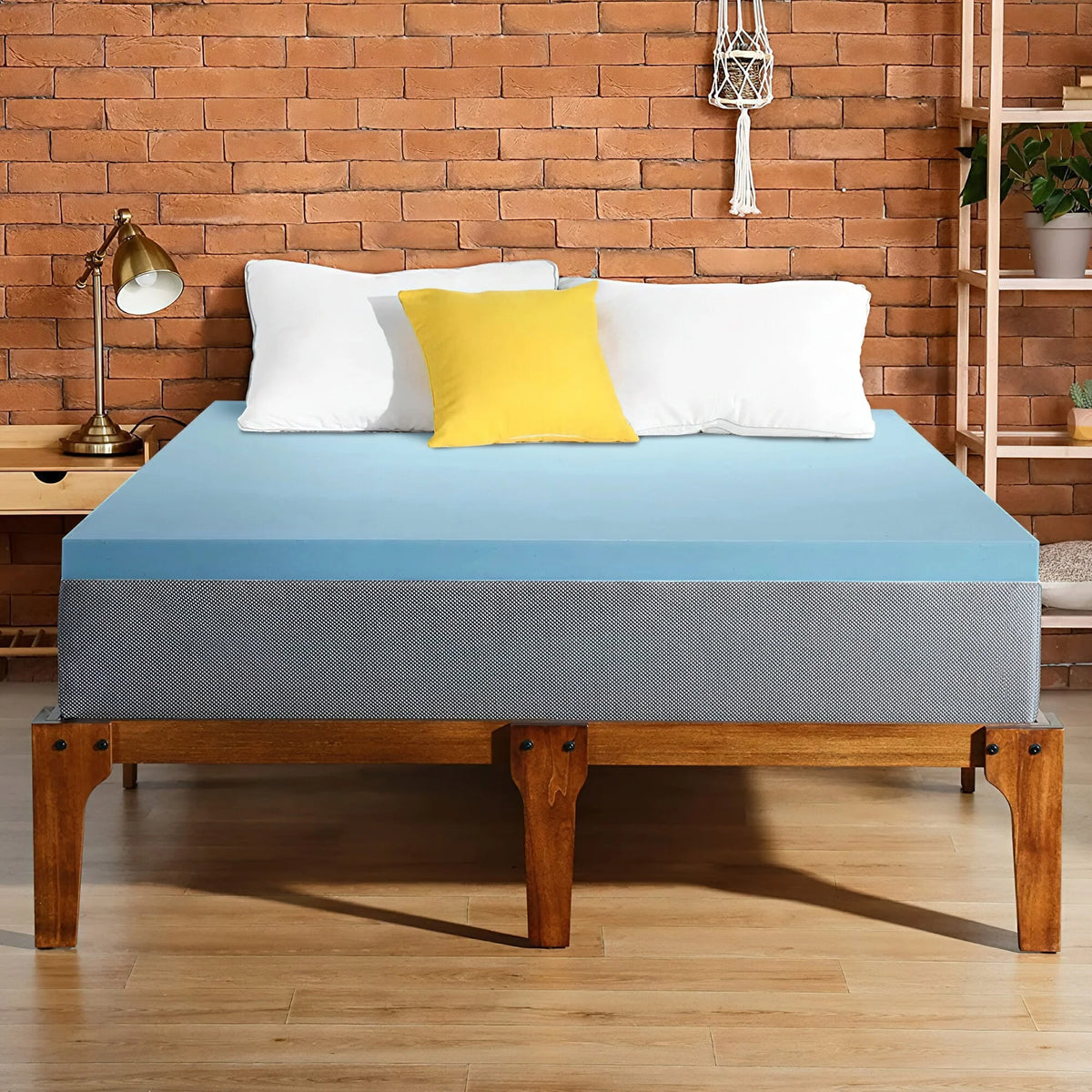 Blue Full Gel Memory Foam Mattress Topper C59562