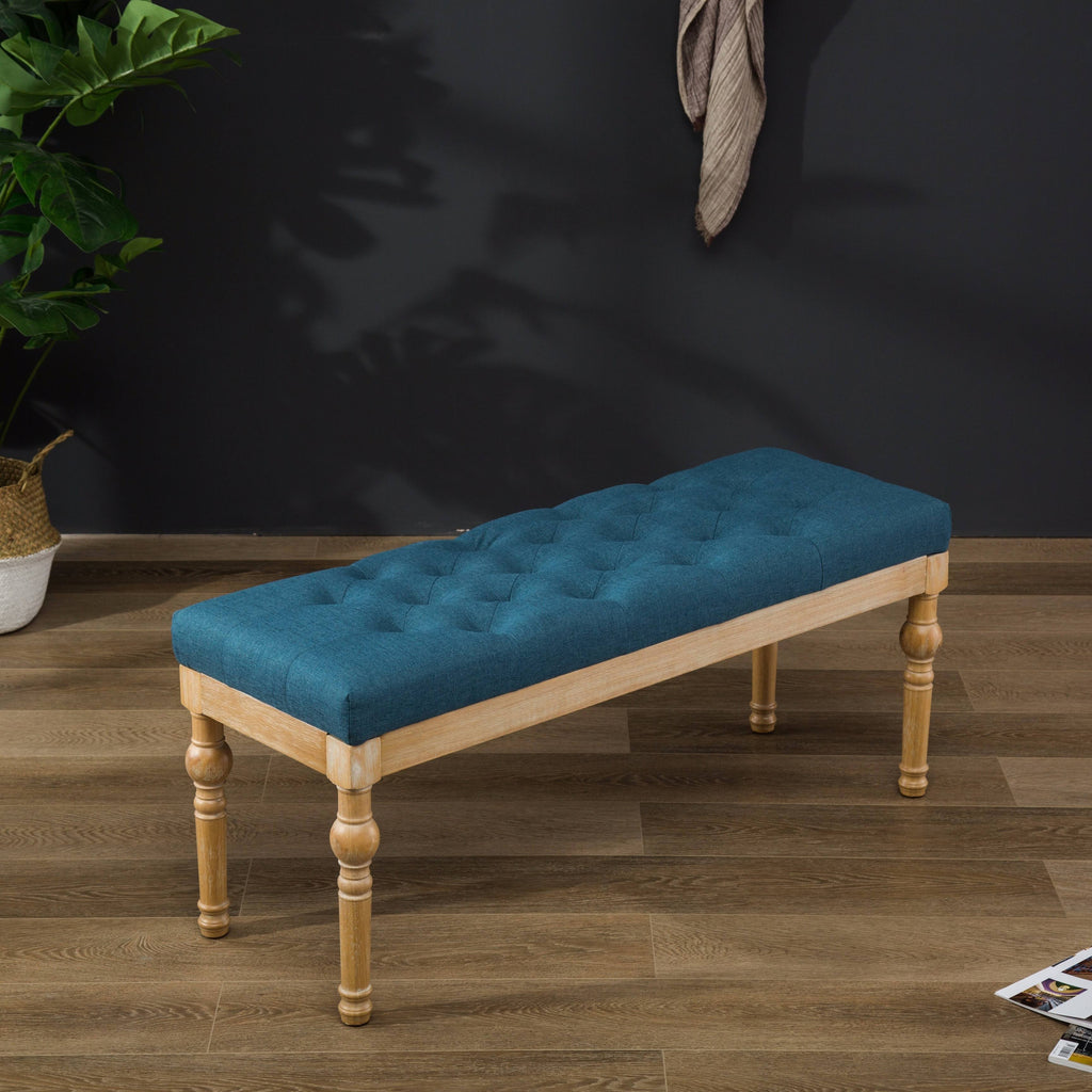 Solid Wood Button Tufted Dining Bench G107