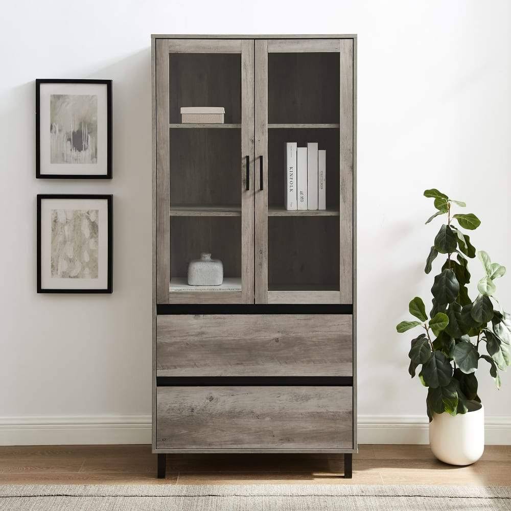Glass Door Storage Hutch C2667