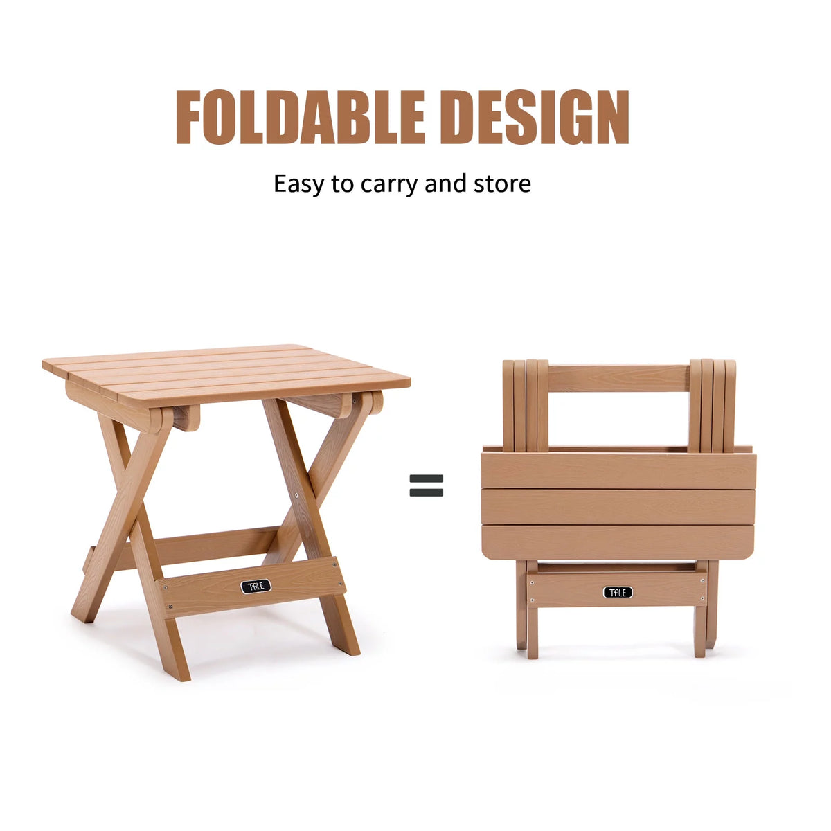 Brown Portable Folding Side Table P9050