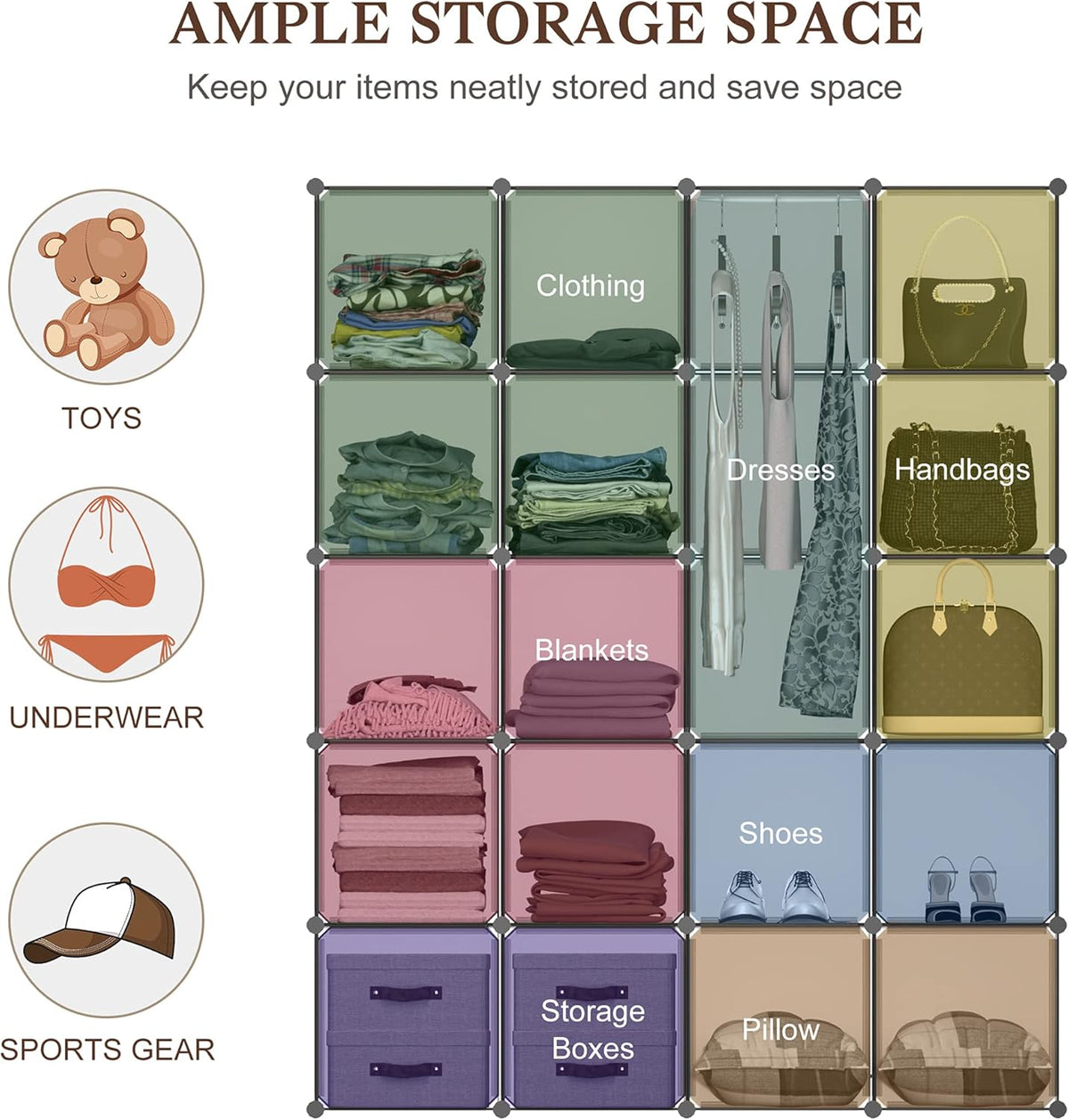 20-Cube Plastic Cube Storage Organizer Y2021