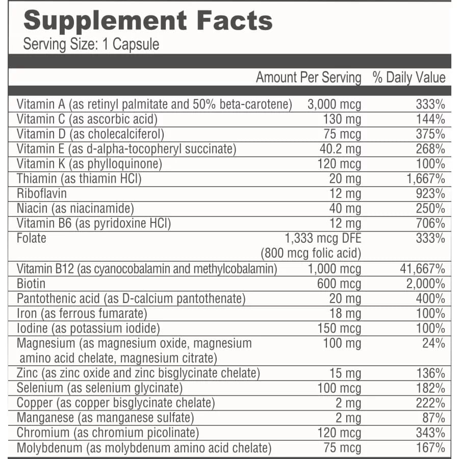 6-Month Supply Bariatric Multivitamin Capsules and Calcium Citrate Soft Chews H780173