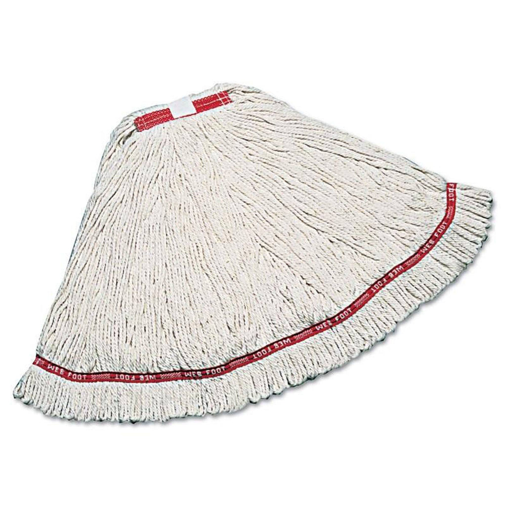 Cotton/Synthetic Wet Mop, White, Medium, 6/Carton E15928