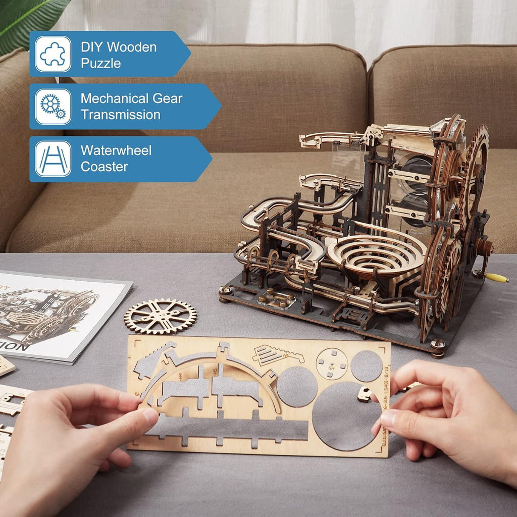 3D Wooden Puzzles Marble Run Model Building Kit Pack of 2 B378