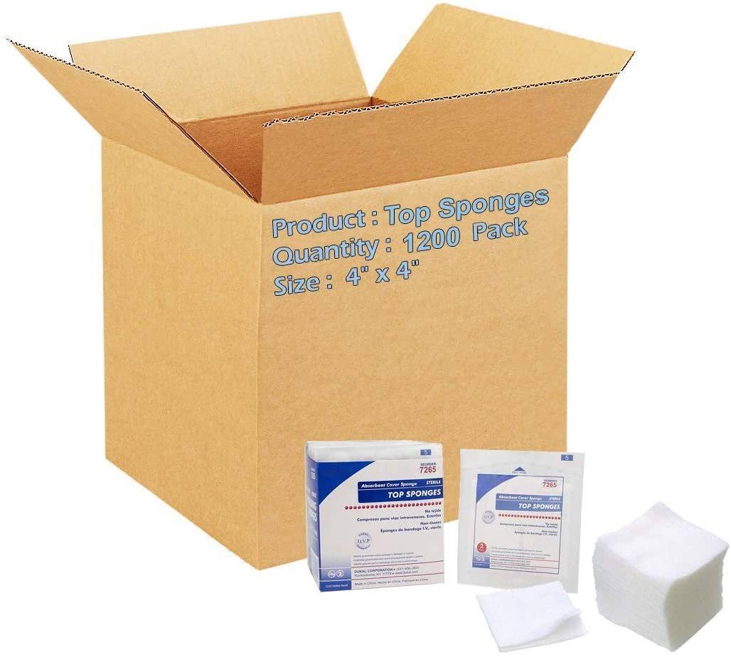 4x22 Absorbent Cover Sponges, Case of 1200, Non-Woven Cellulose Z311098