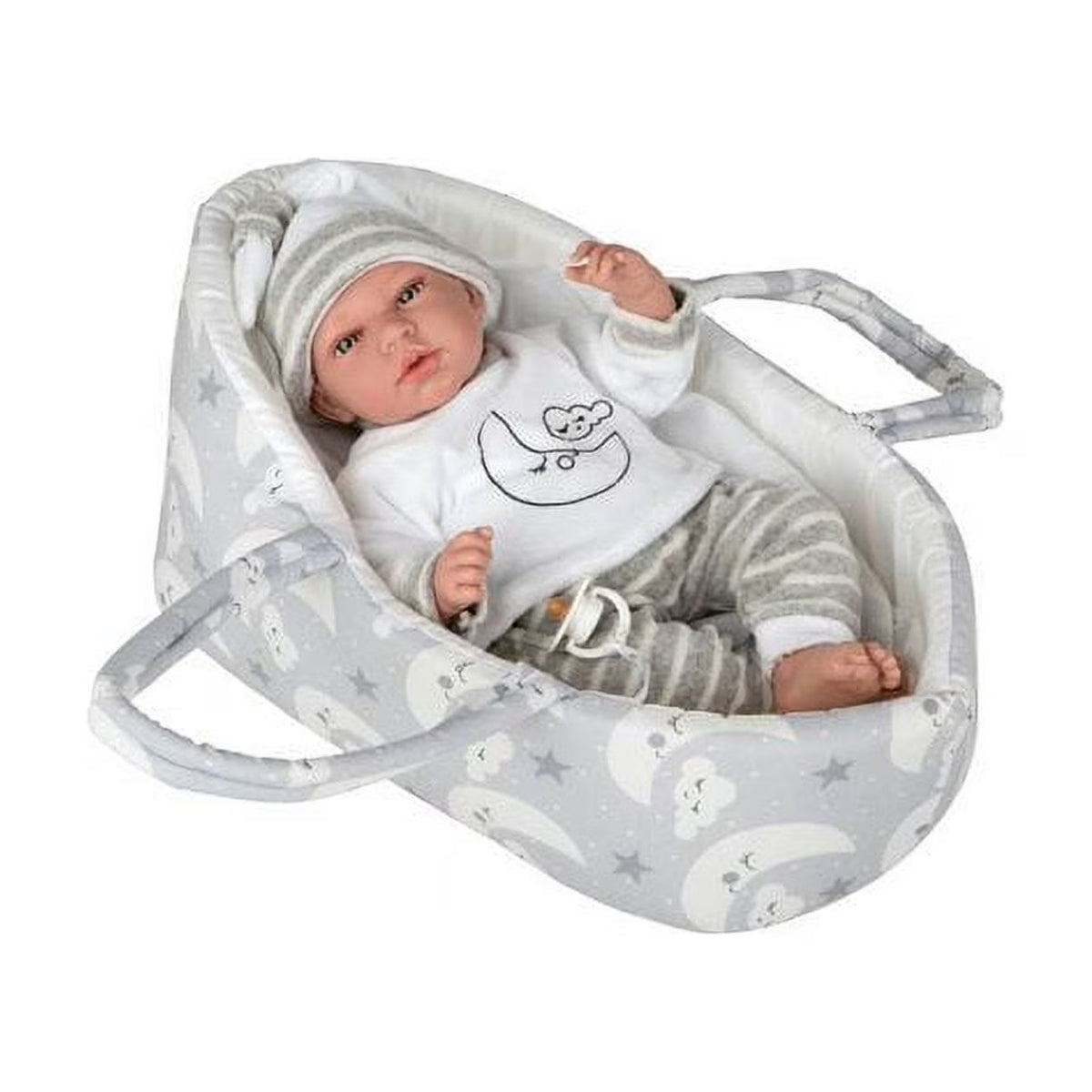 3 Pieces Dolls Bassinet Baby Doll Playset Y412605
