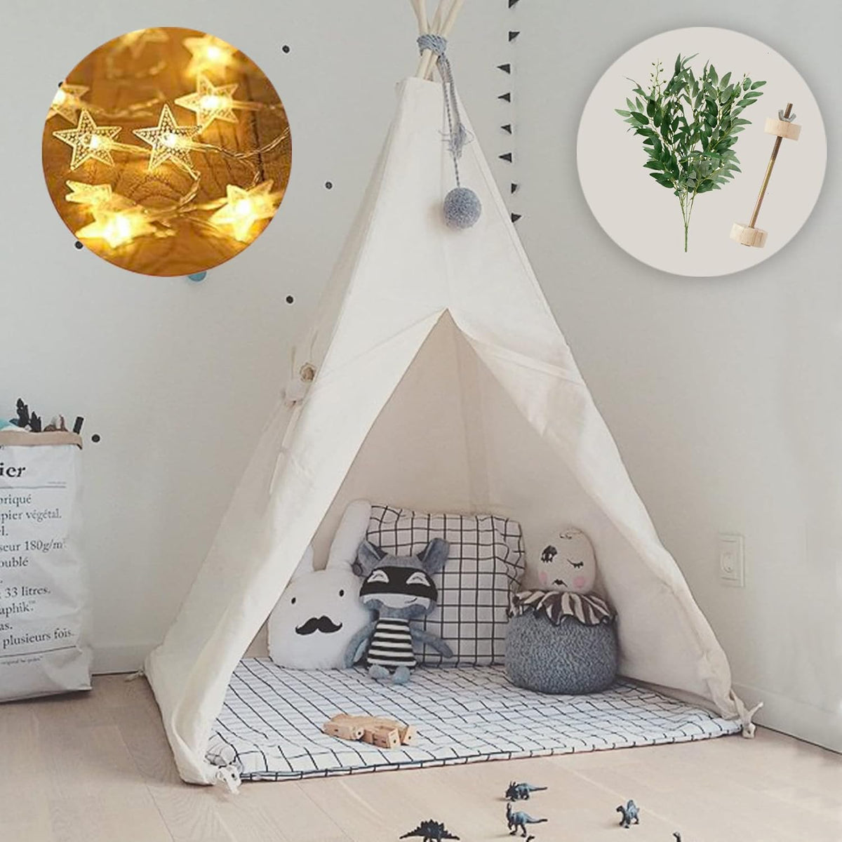 Teepee Play Tent with Carry Case Pack of 2 A63735