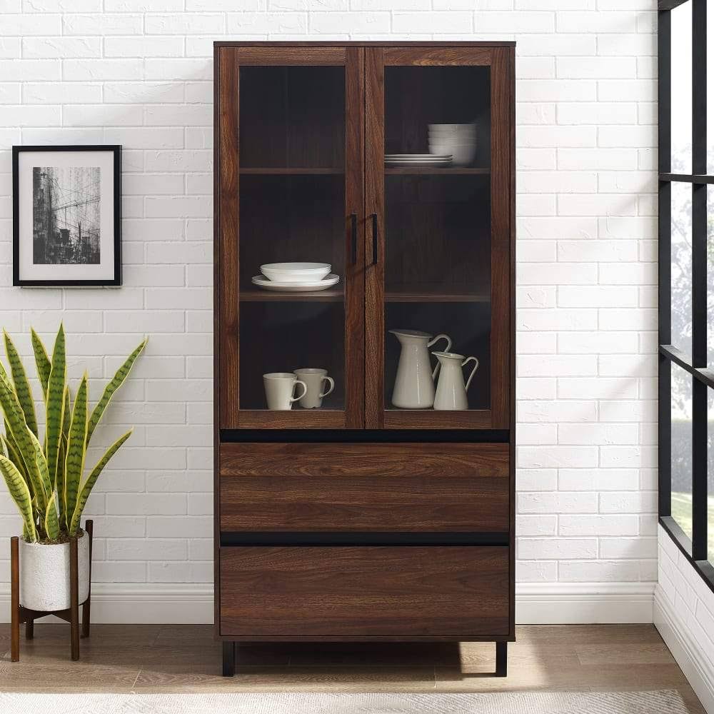 Glass Door Storage Hutch C2667