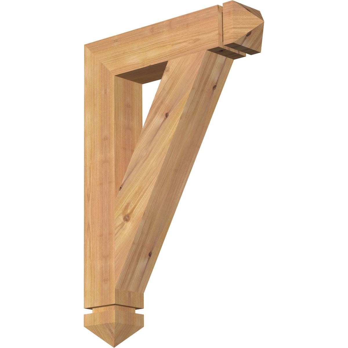 Traditional Arts & Crafts Smooth Bracket, Western Red Cedar E3998