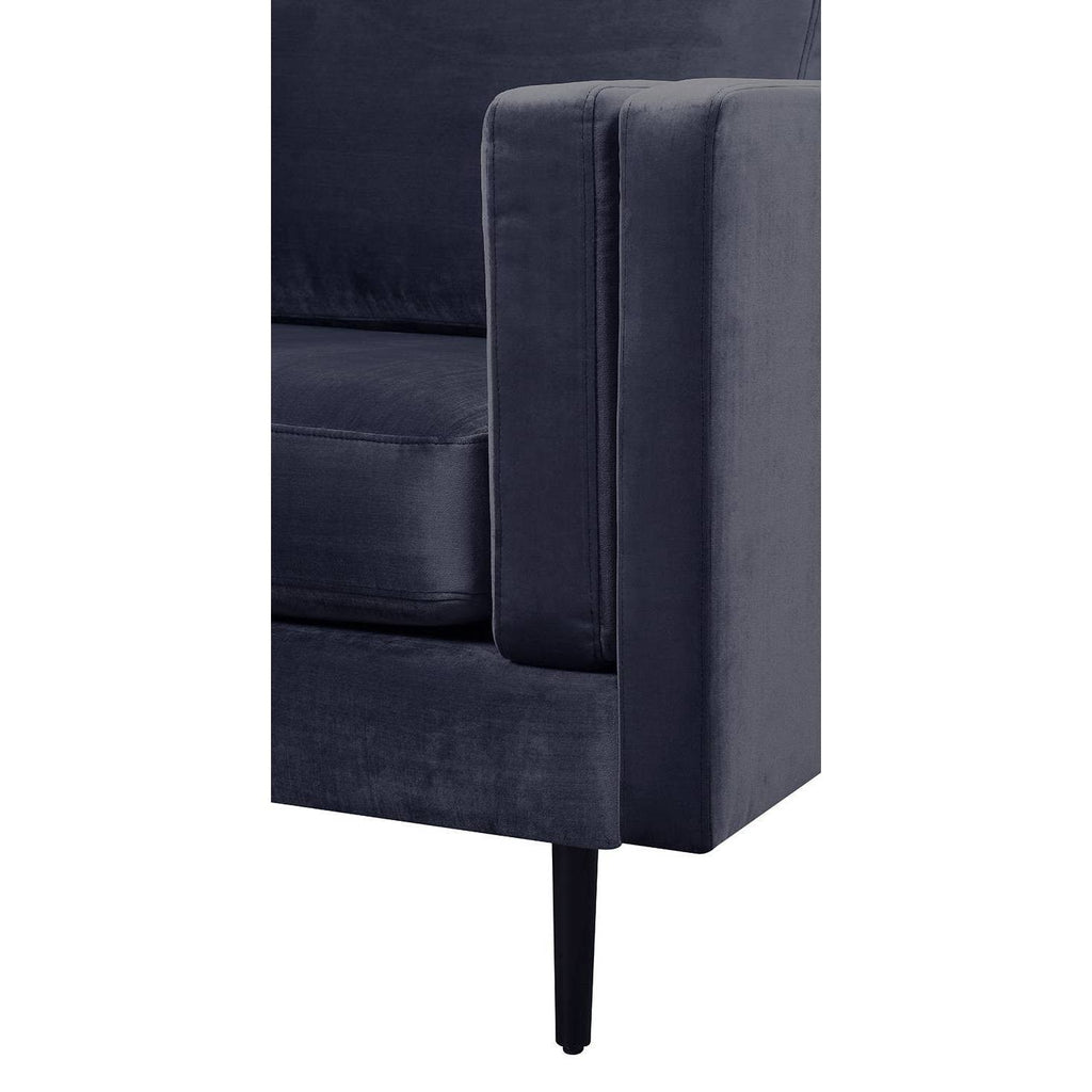 French Cobalt Velvet Sofa V7103